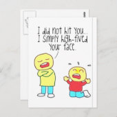 Funny Face High Vijf Briefkaart (Voorkant / Achterkant)