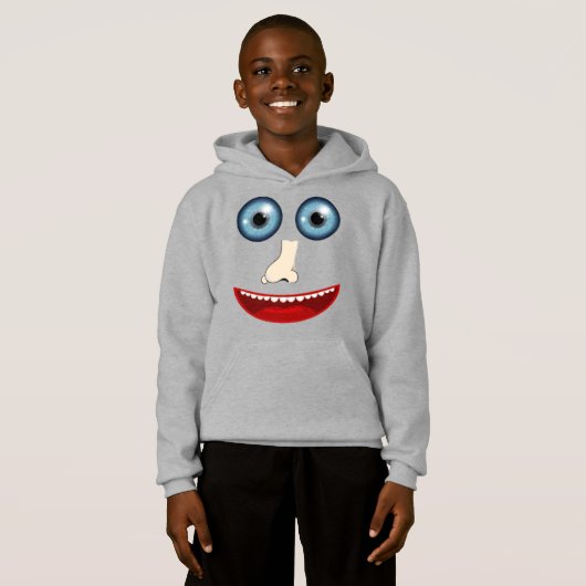 Funny face hoodie (Voorkant volledig)