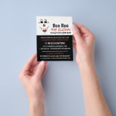 Funny Face, Kinder entertainer, Clown Adverteren Flyer (Hand)
