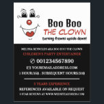 Funny Face, Kinder entertainer, Clown Adverteren Flyer<br><div class="desc">Grappig gezicht,  Kinder entertainer,  clown Adverteren flyers door de Visitekaartje winkel.</div>