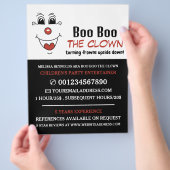 Funny Face, Kinder entertainer, Clown Adverteren Flyer (Hand)