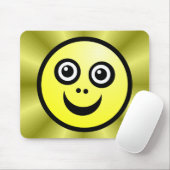 Funny Face (kleur me) - Geel - v2 Muismat (Met muis)