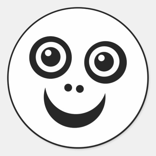 Funny Face (kleur me) Ronde Sticker (Voorkant)