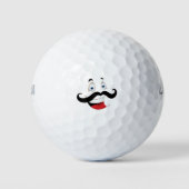 Funny Face met Mustache Golfballen (Voorkant)