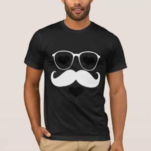 Funny Face met Mustache T-shirt