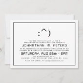 Funny Face Minimal Computer Science Afstudeerder U Kaart (Voorkant)