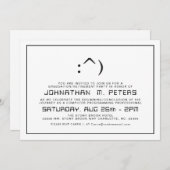 Funny Face Minimal Computer Science Afstudeerder U Kaart (Voorkant / Achterkant)