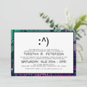 Funny Face Minimal Computer Science Afstudeerder U Kaart (Staand voorkant)