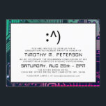 Funny Face Minimal Computer Science Afstudeerder U Kaart<br><div class="desc">Een puur en minimalistisch computerprogrammeerfeest of evenementenuitnodiging die kan worden aangepast aan een pensioen- of afstuderen-kaart. U kunt creatief zijn en een foto aan de achterzijde toevoegen met een zwart-witfilter met behulp van de aanpassingsfunctie. Geniet van het creëren en het eigen maken.</div>