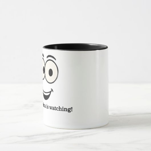 Funny Face Mok – Aangepaste tekst | Ogen en glimla (Midden)