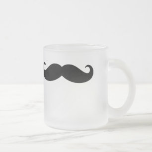 Funny Face Mustache Mustache Facial Hair Pattern Matglas Koffiemok