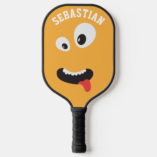 Funny Face Novelty Personalized Name Pickleball Paddle (Voorkant)