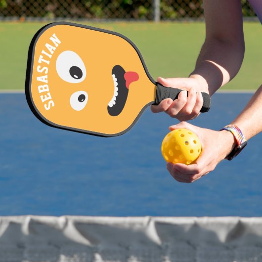 Funny Face Novelty Personalized Name Pickleball Paddle (Insitu)