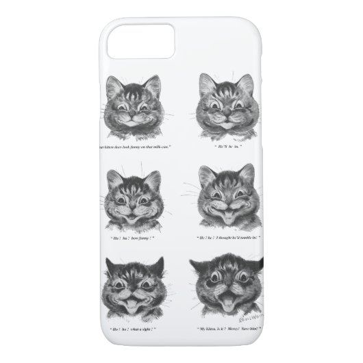 Funny Face of Cat, Louis Wain Case-Mate iPhone Case (Achterkant)