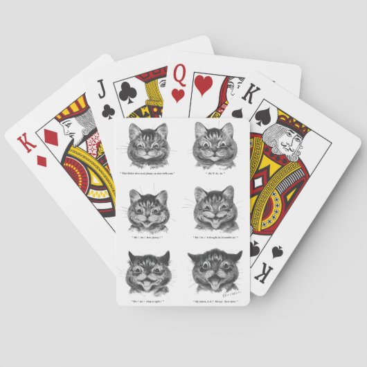 Funny Face of Cat, Louis Wain Pokerkaarten (Achterkant)