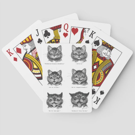 Funny Face of Cat, Louis Wain Pokerkaarten (Achterkant)