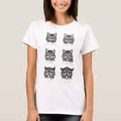Funny Face of Cat, Louis Wain T-shirt (Voorkant)