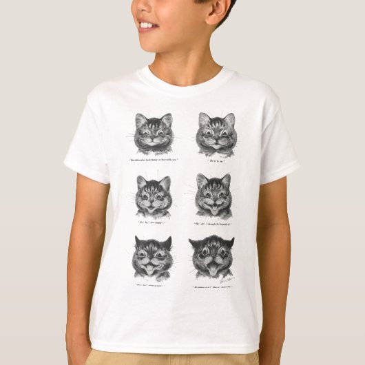 Funny Face of Cat, Louis Wain T-shirt (Voorkant)