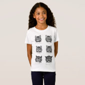 Funny Face of Cat, Louis Wain T-shirt (Voorkant volledig)