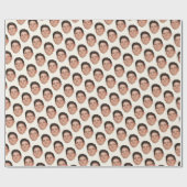 Funny Face of Pet Photo Ecru Gift Wrapping Paper Cadeaupapier (Vlak)