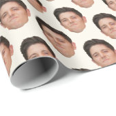 Funny Face of Pet Photo Ecru Gift Wrapping Paper Cadeaupapier (Rol Hoek)