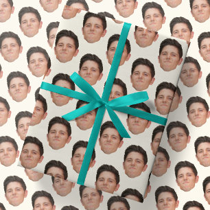 Funny Face of Pet Photo Ecru Gift Wrapping Paper Cadeaupapier