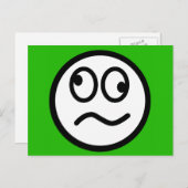 Funny Face on Green Background Briefkaart (Voorkant / Achterkant)