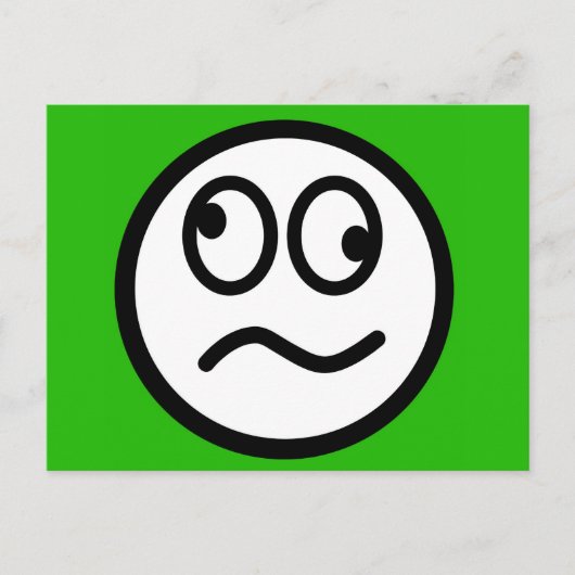 Funny Face on Green Background Briefkaart (Voorkant)