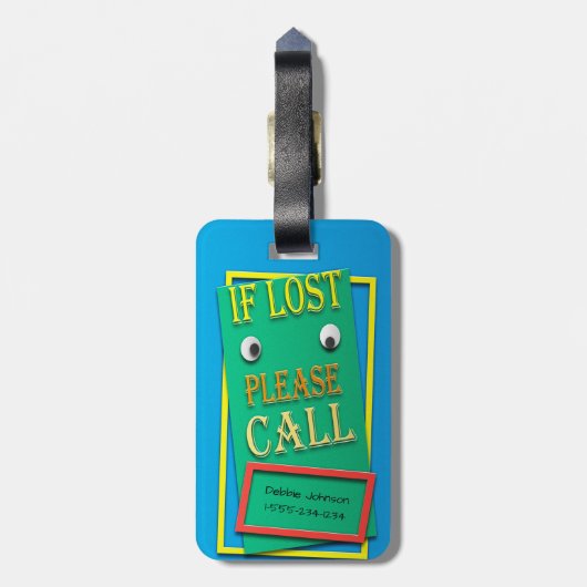 Funny Face ongewoon Bagagelabel (Achterkant verticaal)