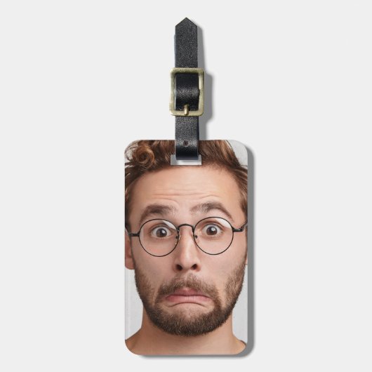 Funny Face Passenger Custom Afbeelding Bagagelabel (Voorkant verticaal)