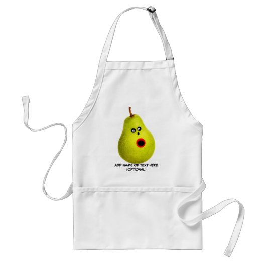 Funny Face Pear Standaard Schort (Voorkant)