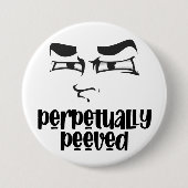 Funny Face Peeved Button (Voorkant)
