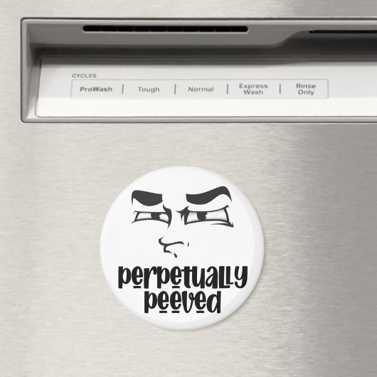 Funny Face Peeved Magnet (Insitu (Vaatwasser))