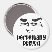Funny Face Peeved Magnet (Voorkant / Achterkant)