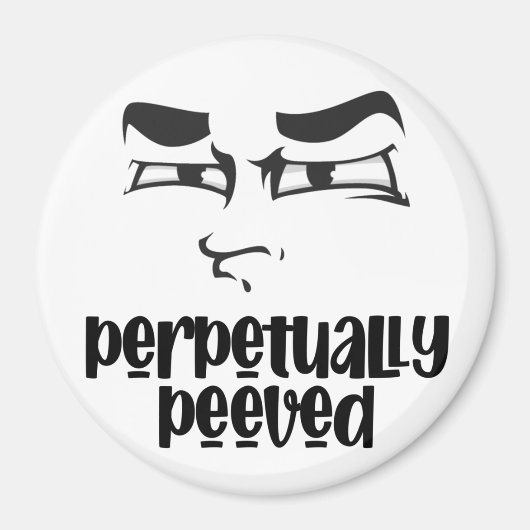 Funny Face Peeved Magnet (Voorkant)