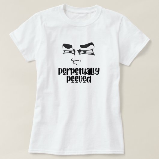 Funny Face Peeved T-Shirt (Design voorkant)