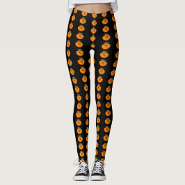 Funny Face Pumpkin Leggings