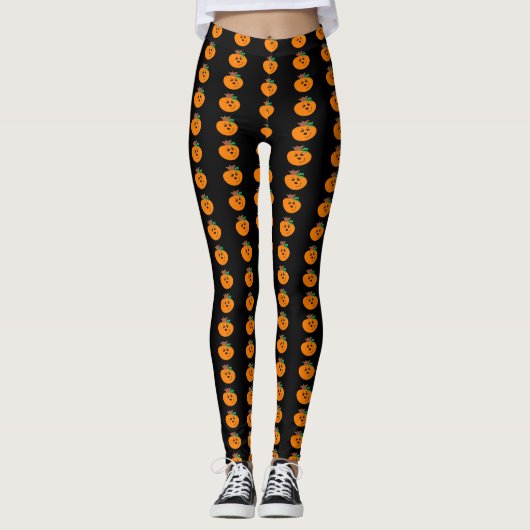 Funny Face Pumpkin Leggings (Voorkant)