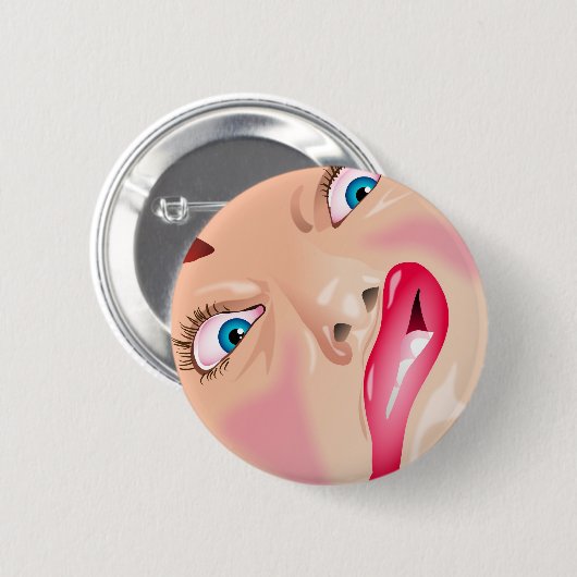 Funny Face Ronde Button 5,7 Cm (Voorkant /achterkant)