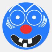 Funny Face Ronde Sticker (Voorkant)