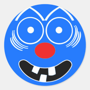 Funny Face Ronde Sticker
