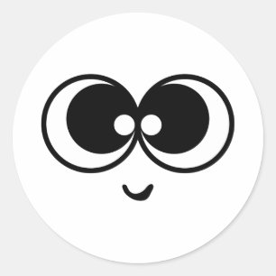 Funny Face Ronde Sticker
