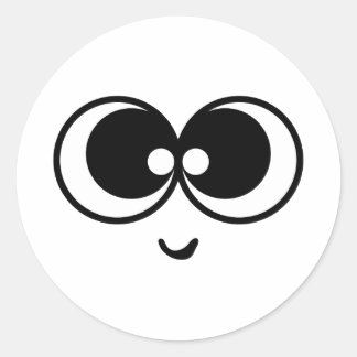 Funny Face Ronde Sticker