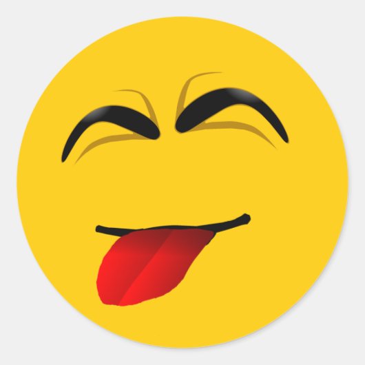 FUNNY FACE RONDE STICKER (Voorkant)