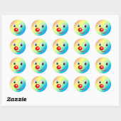 Funny Face Ronde Sticker (Vel)