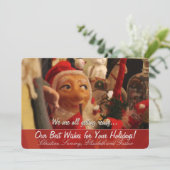 Funny Face Seizoensgebonden Wenskaart Feestdagenkaart (Staand voorkant)