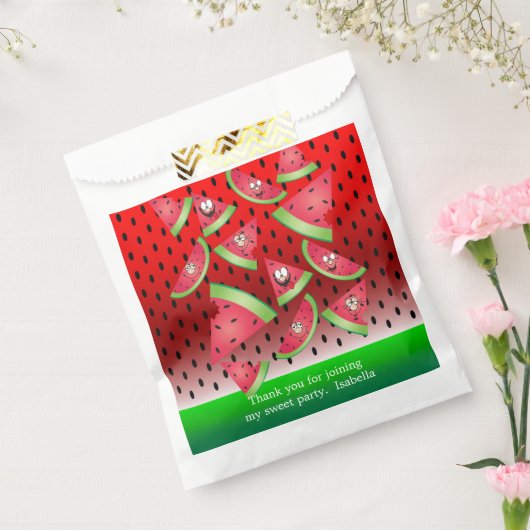 Funny Face Watermelon Design Bedankzakje (Gezegeld)