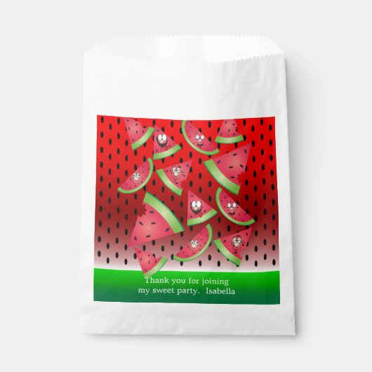 Funny Face Watermelon Design Bedankzakje (Voorkant)