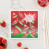 Funny Face Watermelon Design Servet (Insitu)