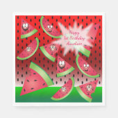 Funny Face Watermelon Design Servet (Voorkant)